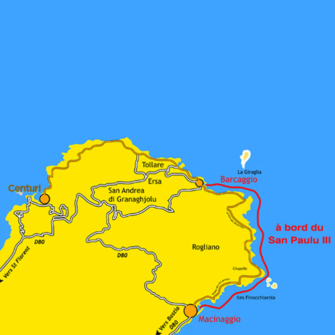 San Paulu trajet navette maritime du Sentier des Douaniers